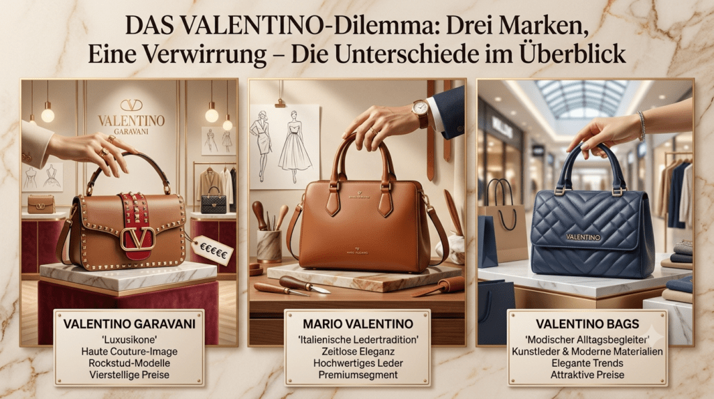 Valentino, Valentino Bags oder Mario Valentino – wo liegt eigentlich der Unterschied?
